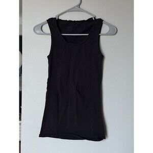 Pact Organic Cotton Magenta Black Sleeveless Tank Top XSmall classic preppy